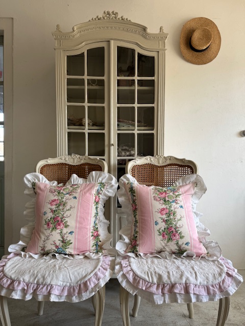 花柄クッションカバー A-008A 新入荷アイテム/ホームファブリック フランスアンティーク Sold out