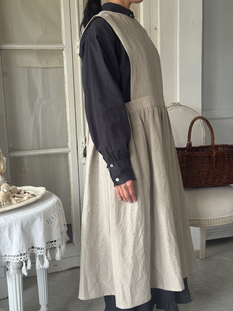 エプロンワンピース DF-EP1-1BE ファッション/新入荷アイテム フランスアンティーク 22,900円(税込み25,190円)