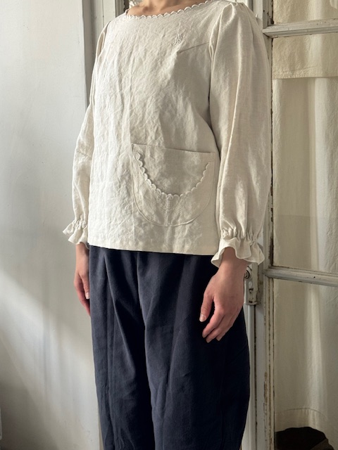 アンティークリネントップス DI-117M 新入荷アイテム/ファッション フランスアンティーク 20,900円(税込み22,990円)