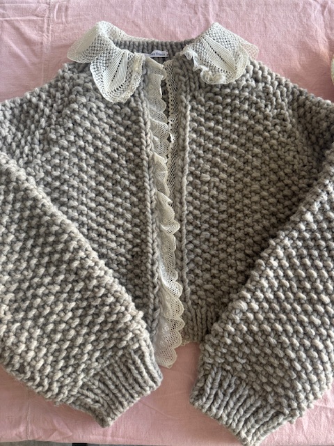 手編みカーディガン KNT-55G 新入荷アイテム/ファッション フランスアンティーク Sold out