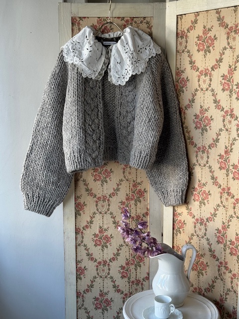 手編みカーディガン KNT-56WC 新入荷アイテム/ファッション フランスアンティーク Sold out