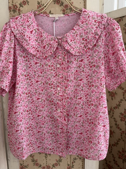 Billie Blouse in Millie Rose XS OM-01-XS 新入荷アイテム/セレクト フランスアンティーク 21,400円（税込み23,540円）