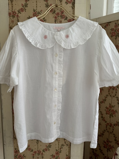 Billie Blouse in White XS OM-02-XS 新入荷アイテム/セレクト フランスアンティーク 23,450円（税込み25,795円）