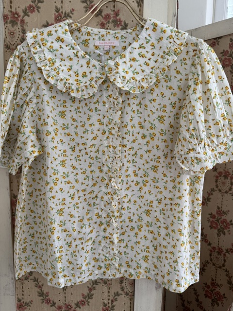 Billie Blouse in Sweet Tulip S OM-03-S 新入荷アイテム/セレクト フランスアンティーク 21,400円（税込み23,540円）