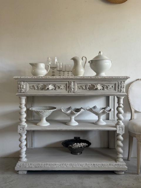 木彫装飾コンソール V-123 新入荷アイテム/大型家具 フランスアンティーク 162,000円(税込み178,200円)