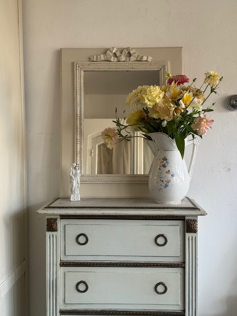 木製フレームミラー V-194B 新入荷アイテム/小型家具 フランスアンティーク 34,000円（税込み37,400円）