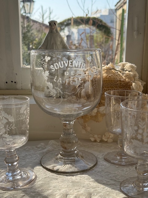 フランスアンティークグラス V-43A 新入荷アイテム/インテリア雑貨 フランスアンティーク 13,000円（税込み14,300円）