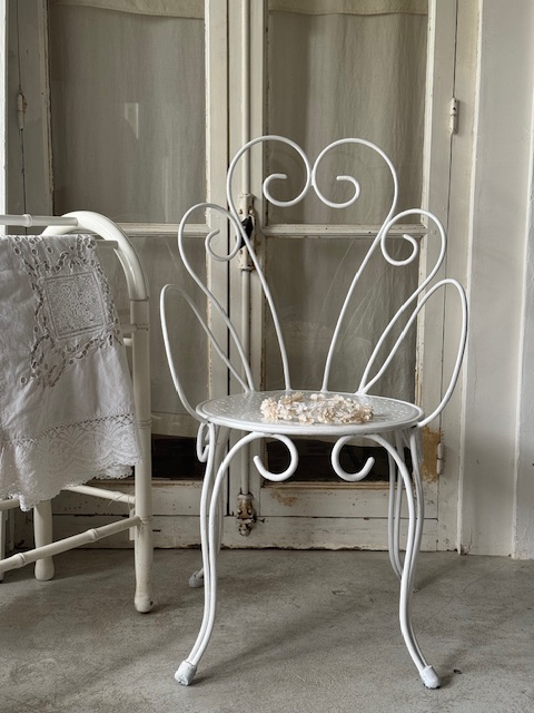 フランスアンティークガ-デンチェア フランスアンティークガ-デンチェア アンティーク スツール 白